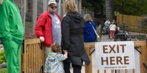 Michael working at the Elmwood Zoo. // Photo by Aubrey Crompton