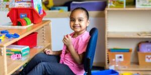 A child at KenCrest's Early Learning Center. // Photo by Rae Hearts Design 